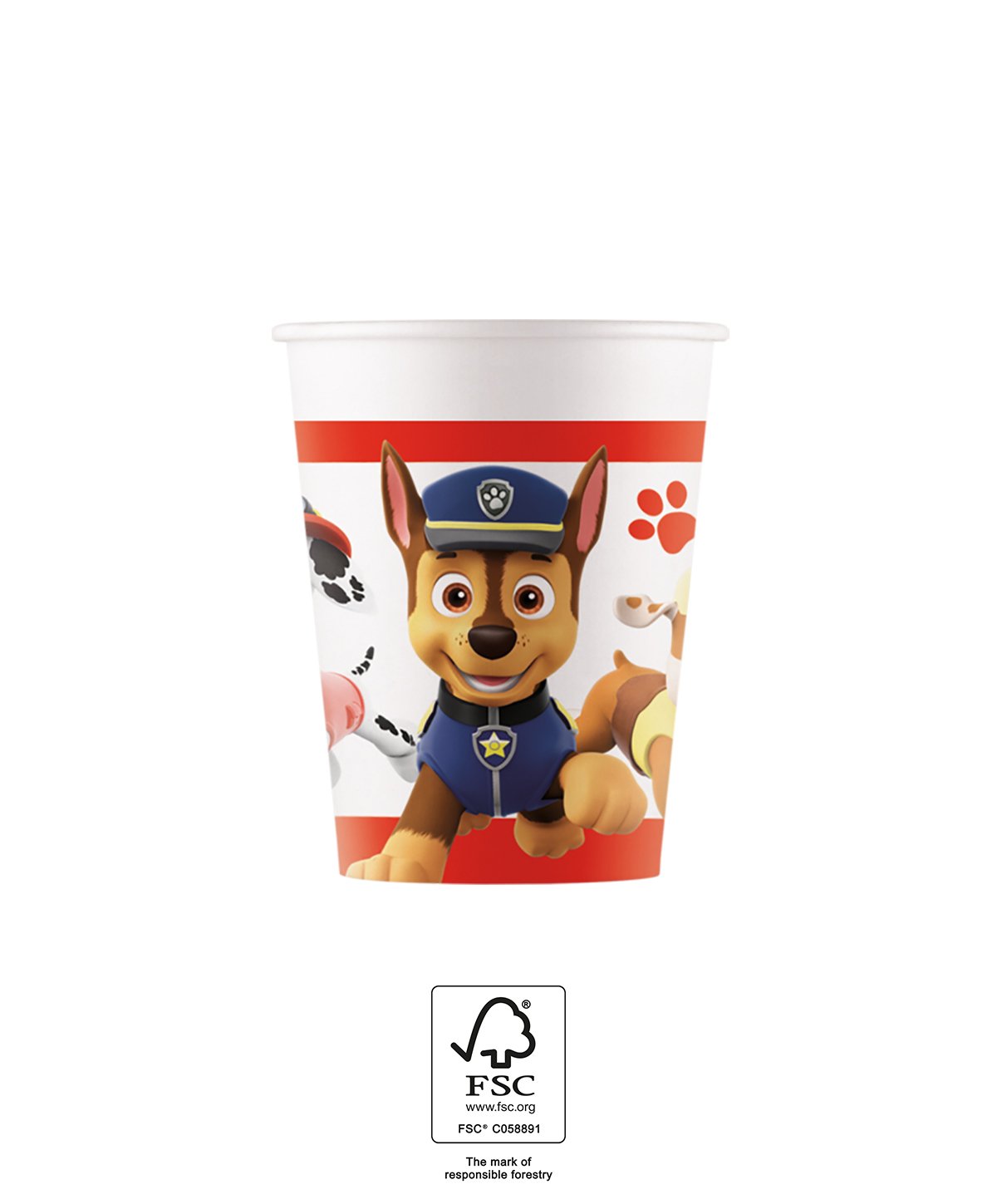 8 papercup Paw Patrol, ready for action  FSC