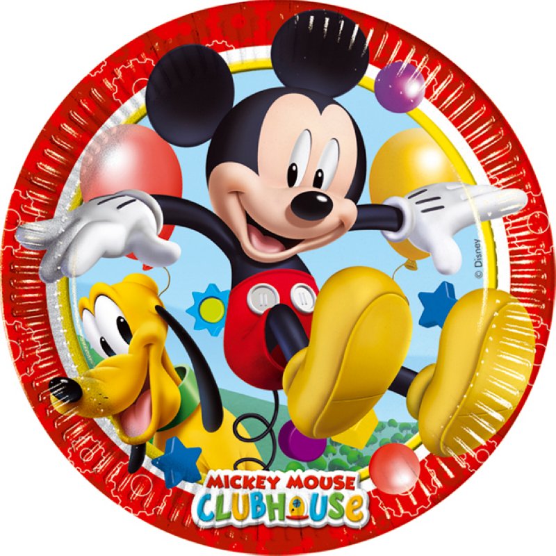 8 Assiettes 23 cm Mickey Mouse