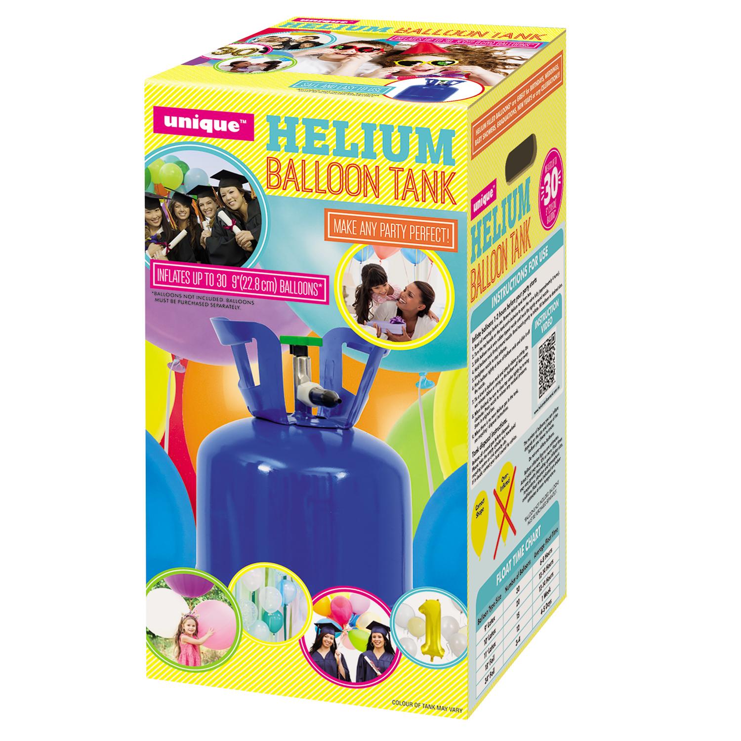 Helium bottle one use.      for 30 ballons