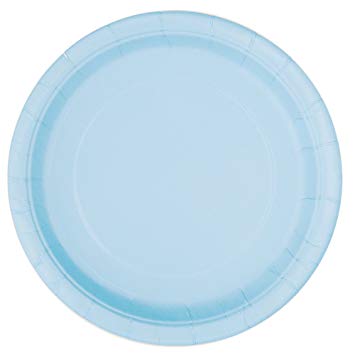 16 Plates 23 cm Powder Blue , carton
