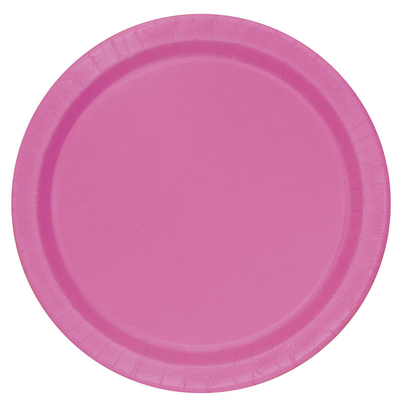 16 Plates 23 cm hot pink, carton