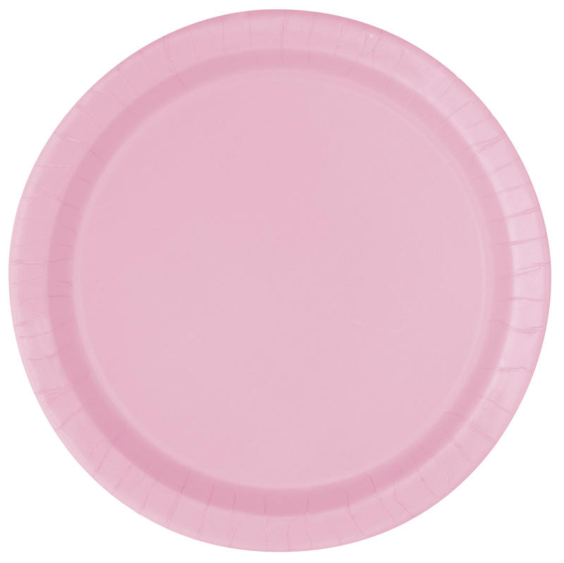 20 Plates 18 cm lovely pink , carton