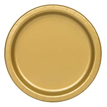 16 Plates 23 cm Gold , carton