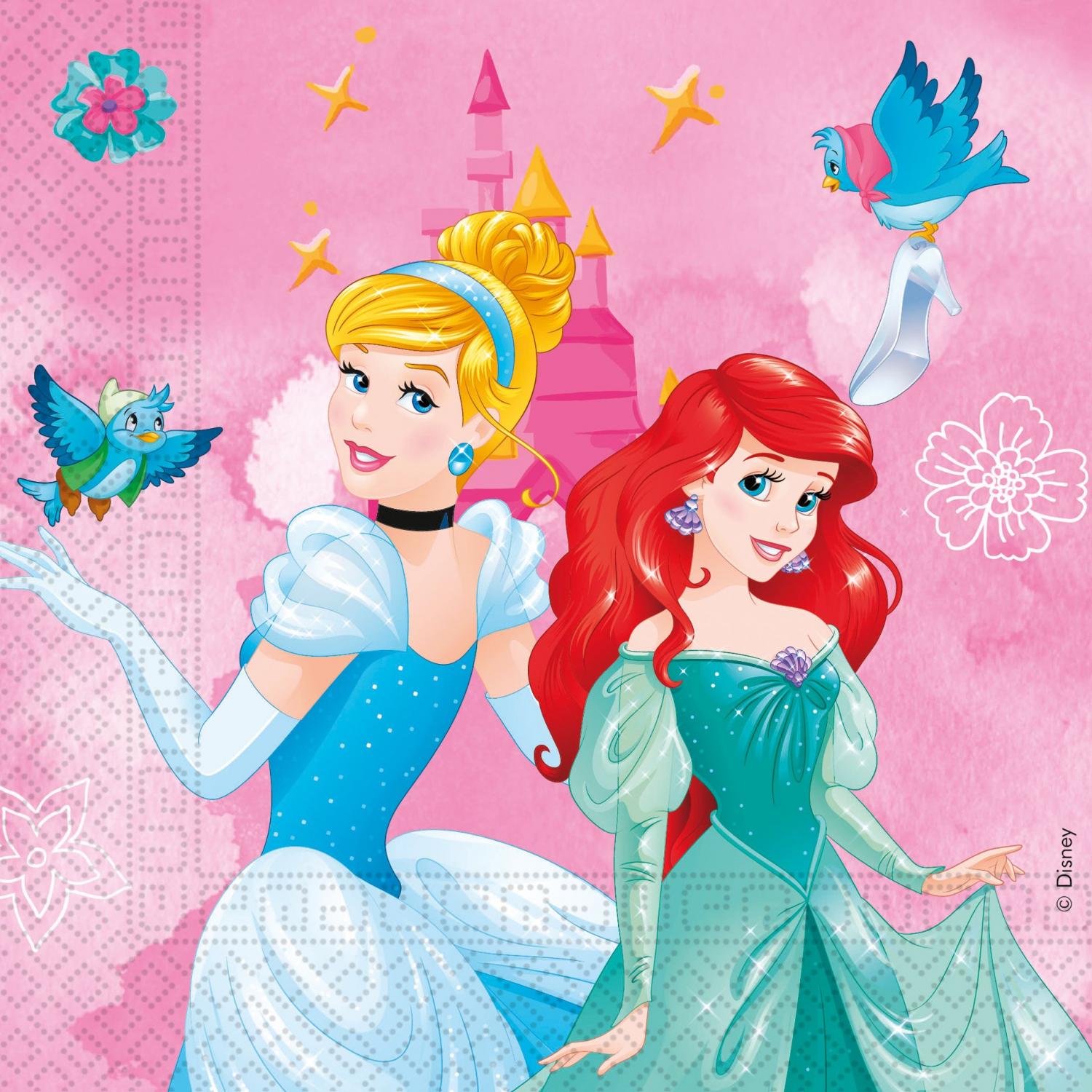 20 serviettes  Disney Princess 33 x 33 cm
