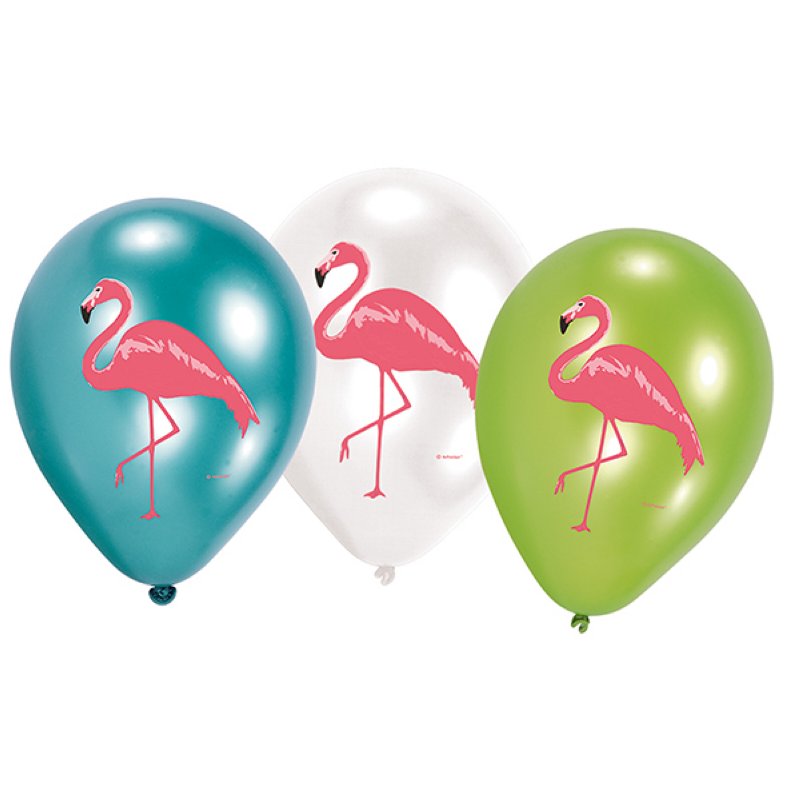 6 Ballone Flamingo 28 cm