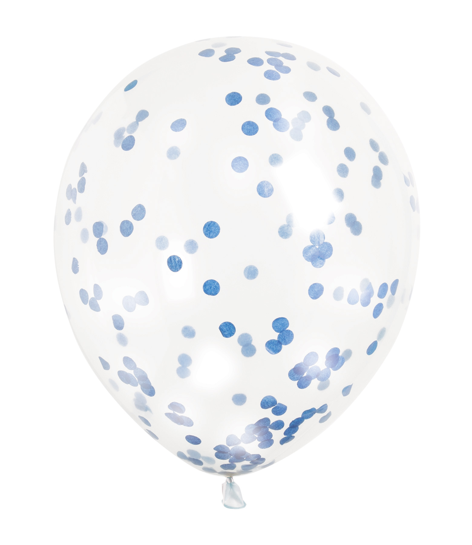 6 balloons Confetti  30 cm blue Confetti