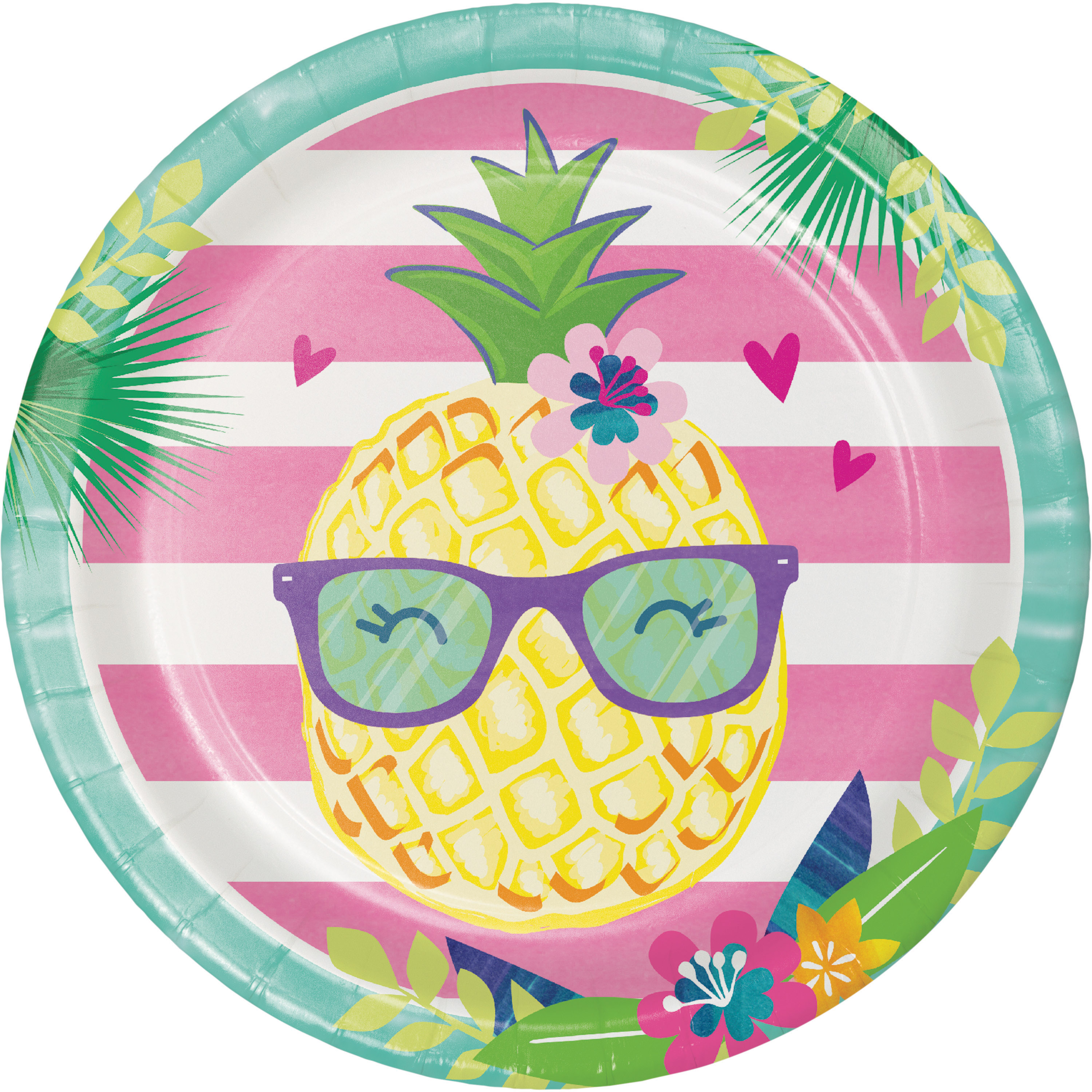 8 "Pinapple and friends" Dinner Plate 23 cm