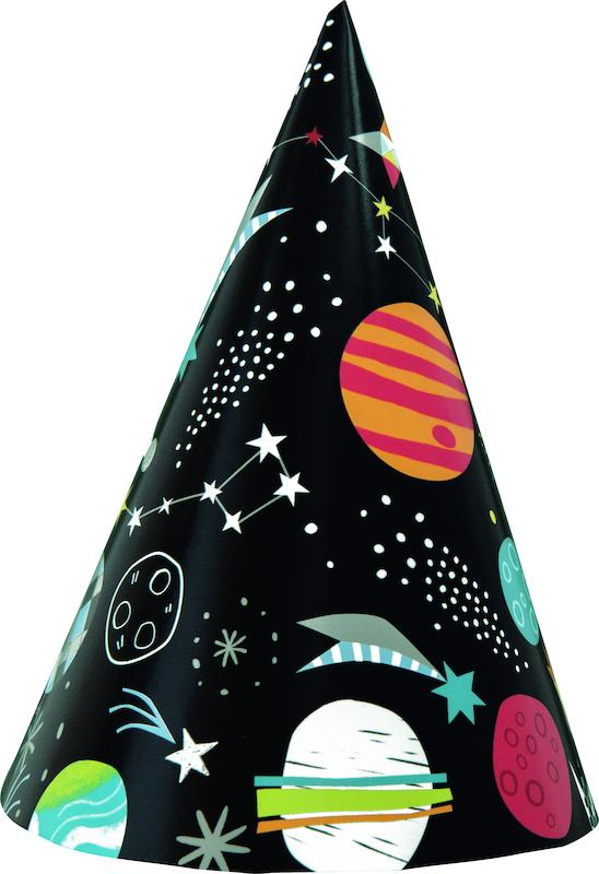 8 Outer Space Birthday Party Hats
