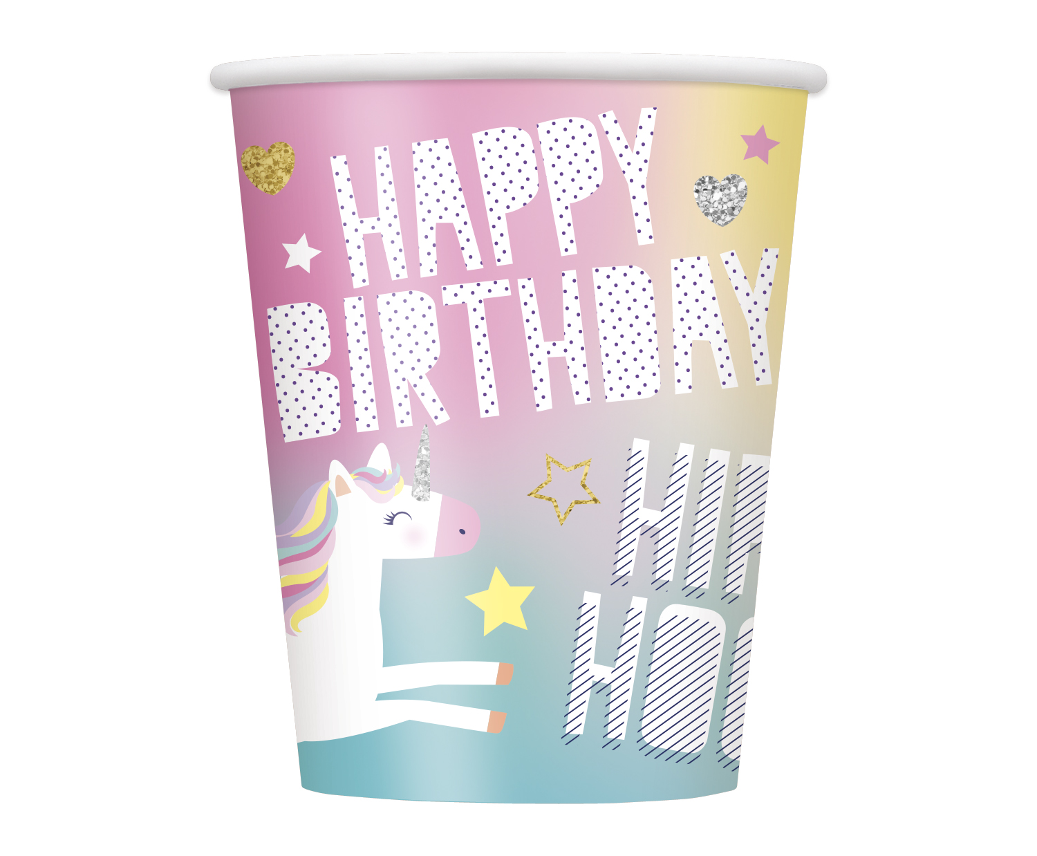 8 paper cup, Unicorn, 250 ml