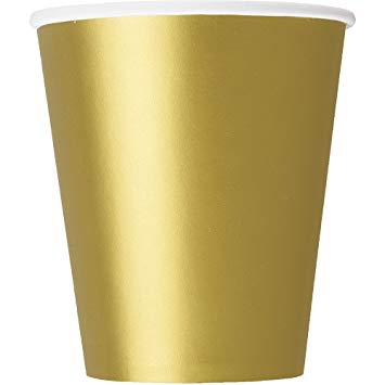 14 paper cup, Gold , 250 ml