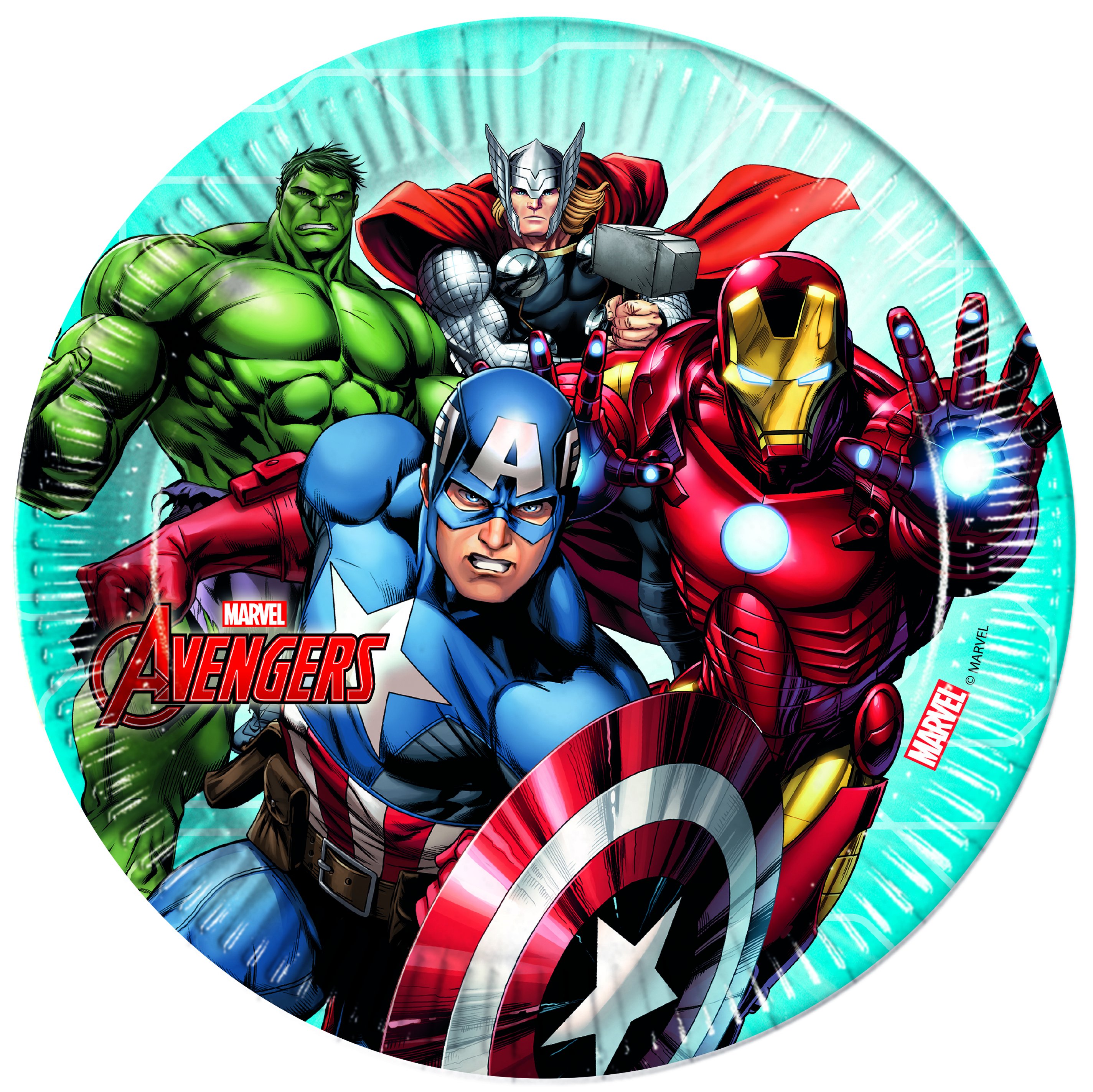 8 Assiettes 23 cm Mighty Avengers