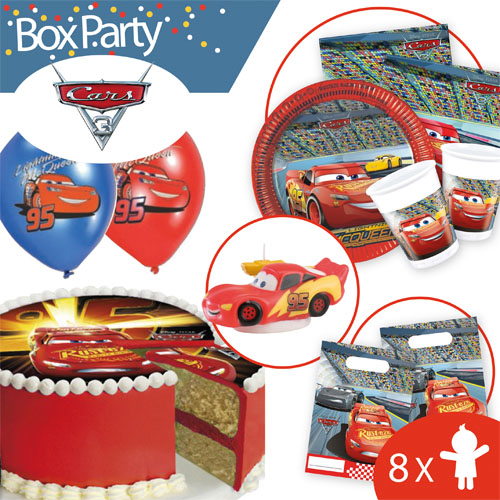 BOX Party Cars set complet pour 8, avec 5 % de remise