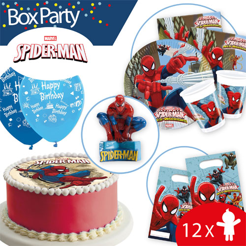 Party Box Spiderman, set für 12 bis 16, mit 7% Rabbatt