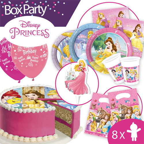 BOX Party Princess set complet pour 8, avec 5 % de remise