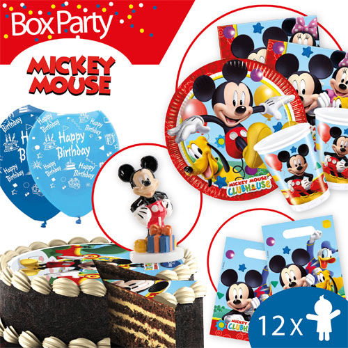 BOX Party Mickey set complet pour 12 à 16 , avec 7 % de remise