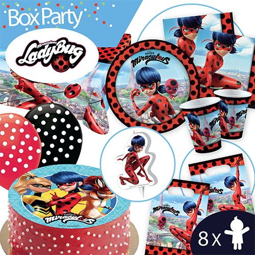 BOX Party Miraculous,set complet pour 8 ou 16 , avec 5 % de remise