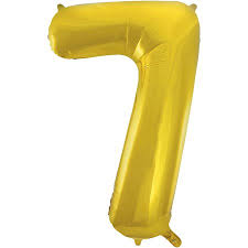 Foil Balloon, 86 cm, number 7 / GOLD