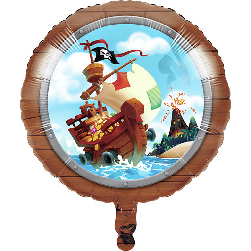 Ballon aluminium  Pirate's treasure rond 46cm