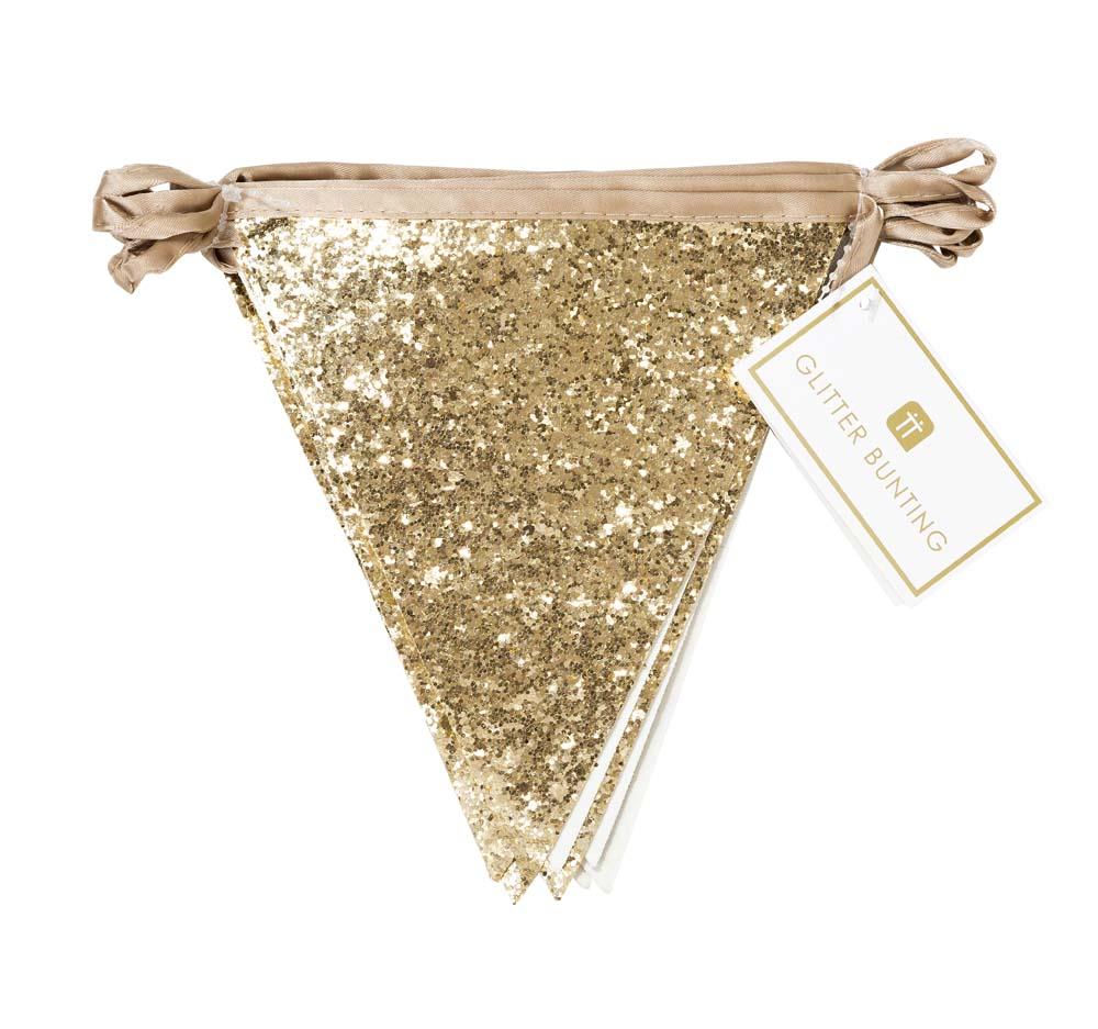 Luxe Gold Glitter Bunting, 3 m
