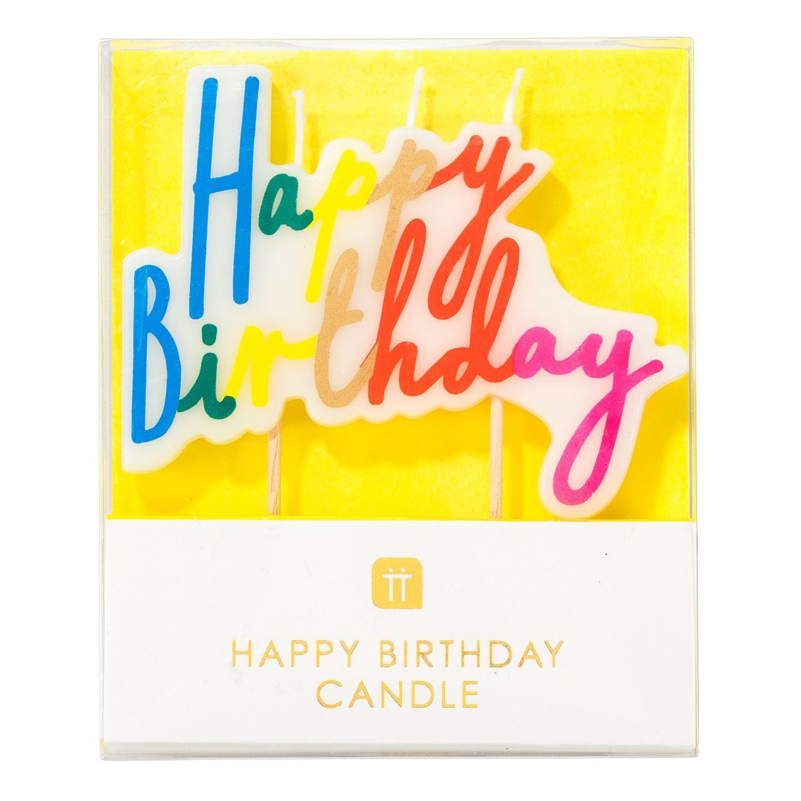 Happy BirthdayCandle - Rainbow  10 cm