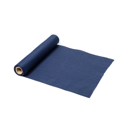 Tischläufer, Stoff Linen, Marineblau, 28 cm x 5 m