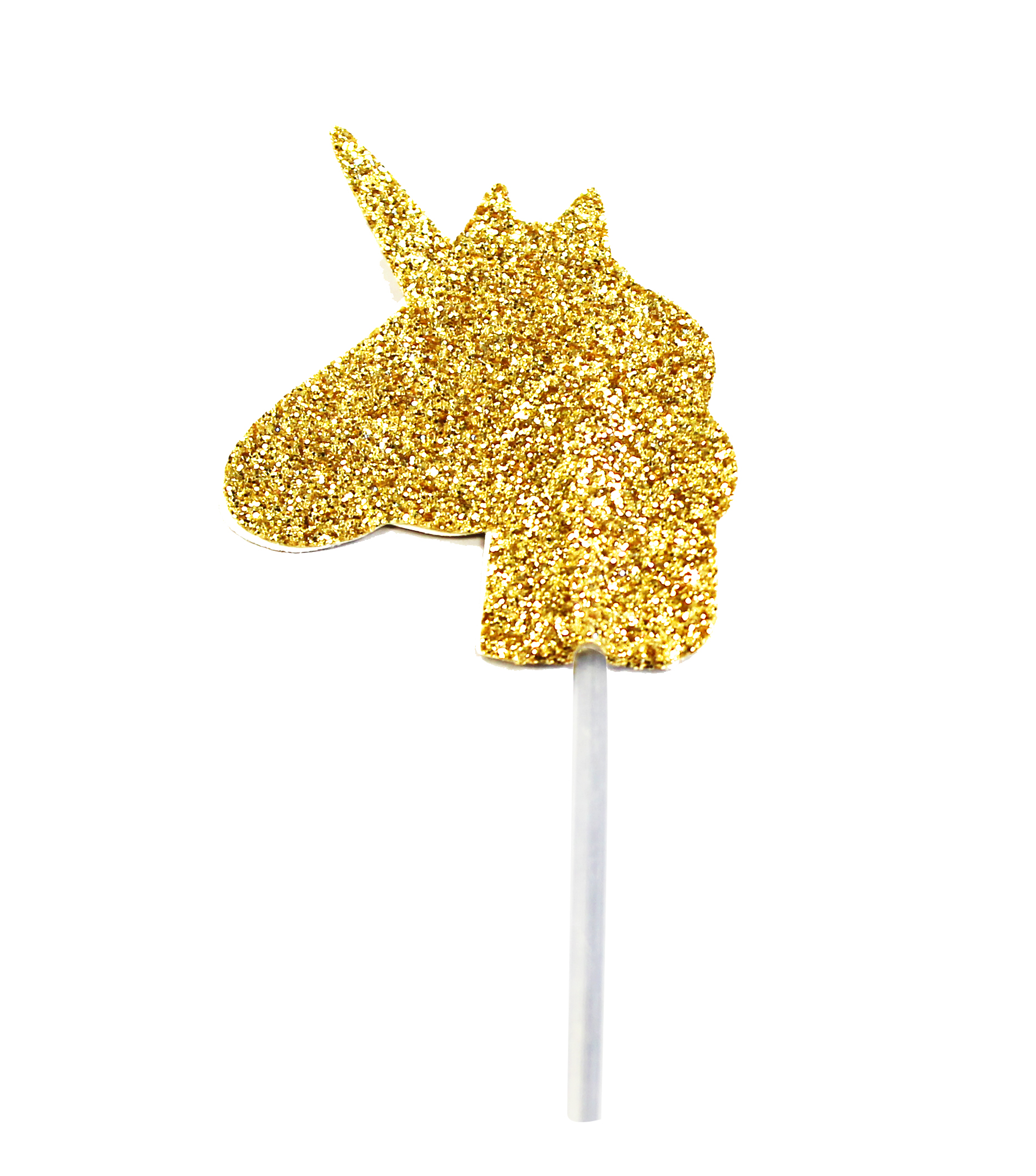 Gold Glitter Unicorn, cake Topper, 3,5 x 3  cm,12 x