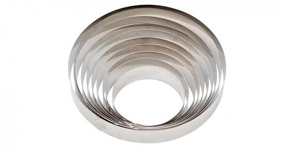 Cercle en acier inoxydable, 12 x 4,5 cm