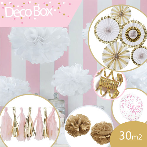 DECO BOX, um bis zu 30m2 zu dekorieren, Gold Rosa Weiss , mit 5% Rabatt