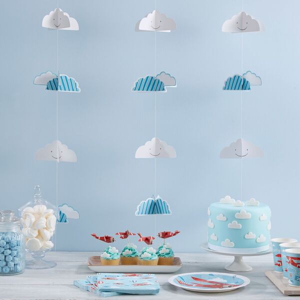 3D Cloud Backdrop Bunting - Flying High