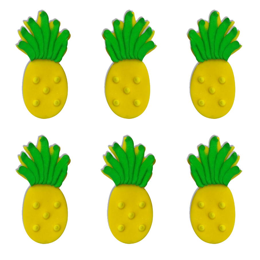 Décoration en sucre ananas, 5 x - 4.5 cm