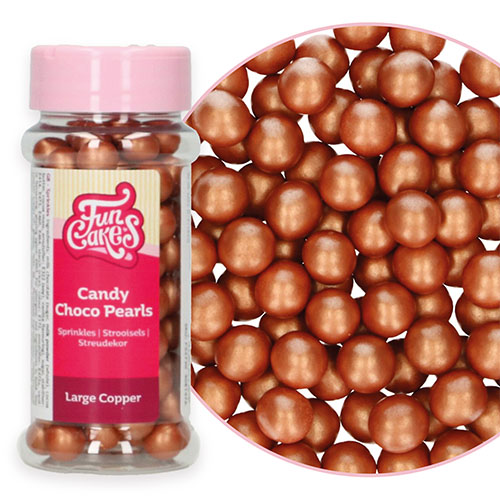 FUNCAKES CANDY CHOCO PEARLS LARGE CUIVRE 70 G
