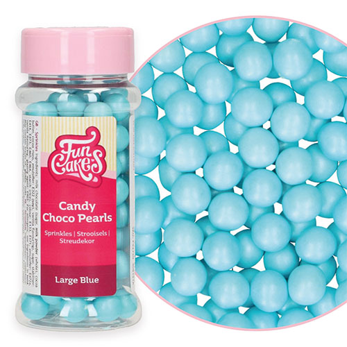 FUNCAKES CANDY CHOCO PEARLS LARGE BLUE 70 G