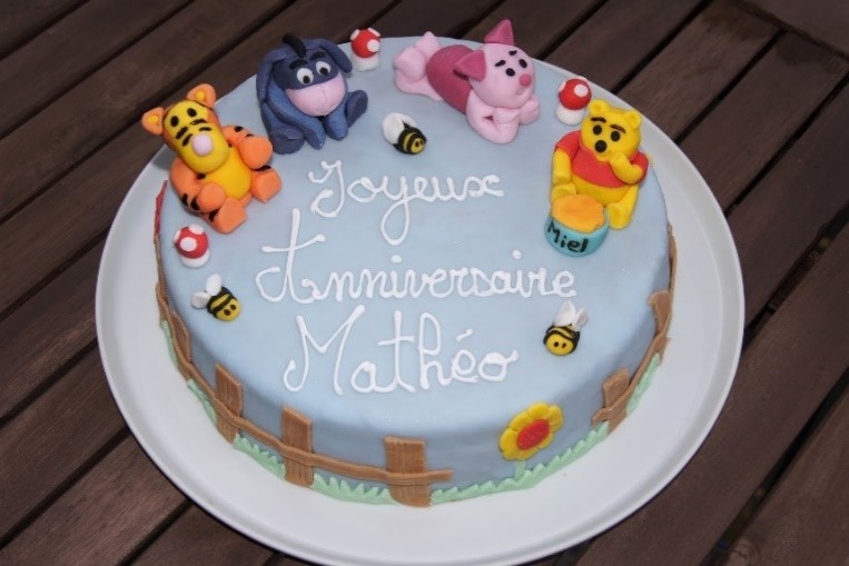 Gâteau d'anniversaire Winnie l'Ourson