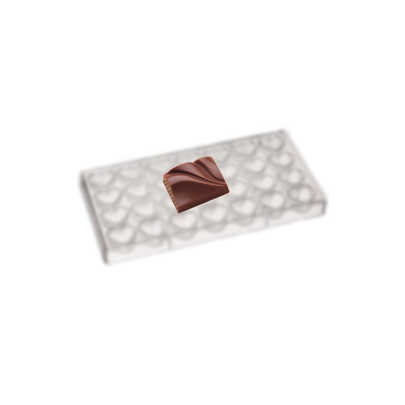 Schokoladenform Policarbonat Rechteck 33x25mm x 12mm hoch 24 Hohlräume