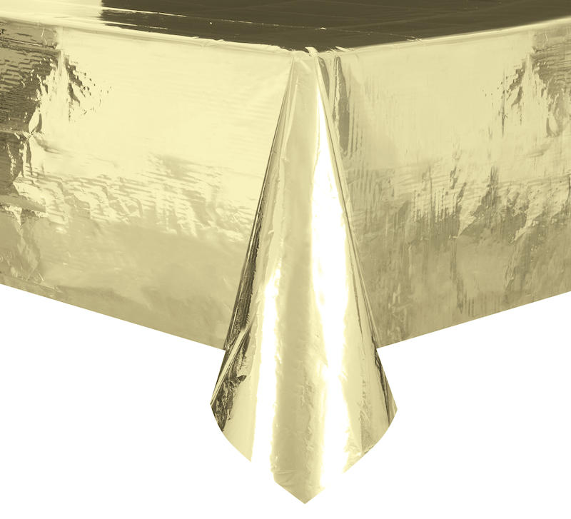 Plastik Tischdecke  Gold Foil 137 x 274cm