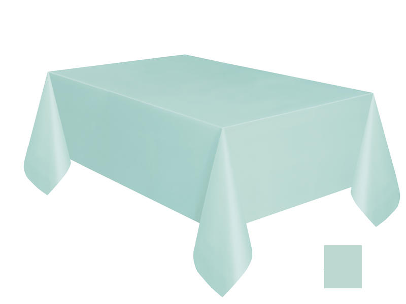 Nappe plastique de table menthe 137 x 274cm
