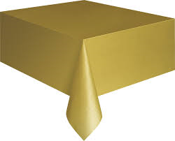 Tablecover Gold plastic, 137 x 274cm