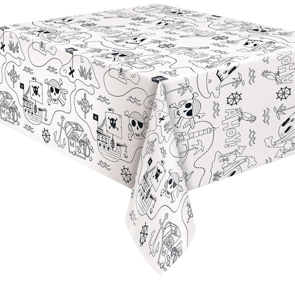Ahoy Pirate Paper Tablecover (1.37 x 2.13m) Pk 1