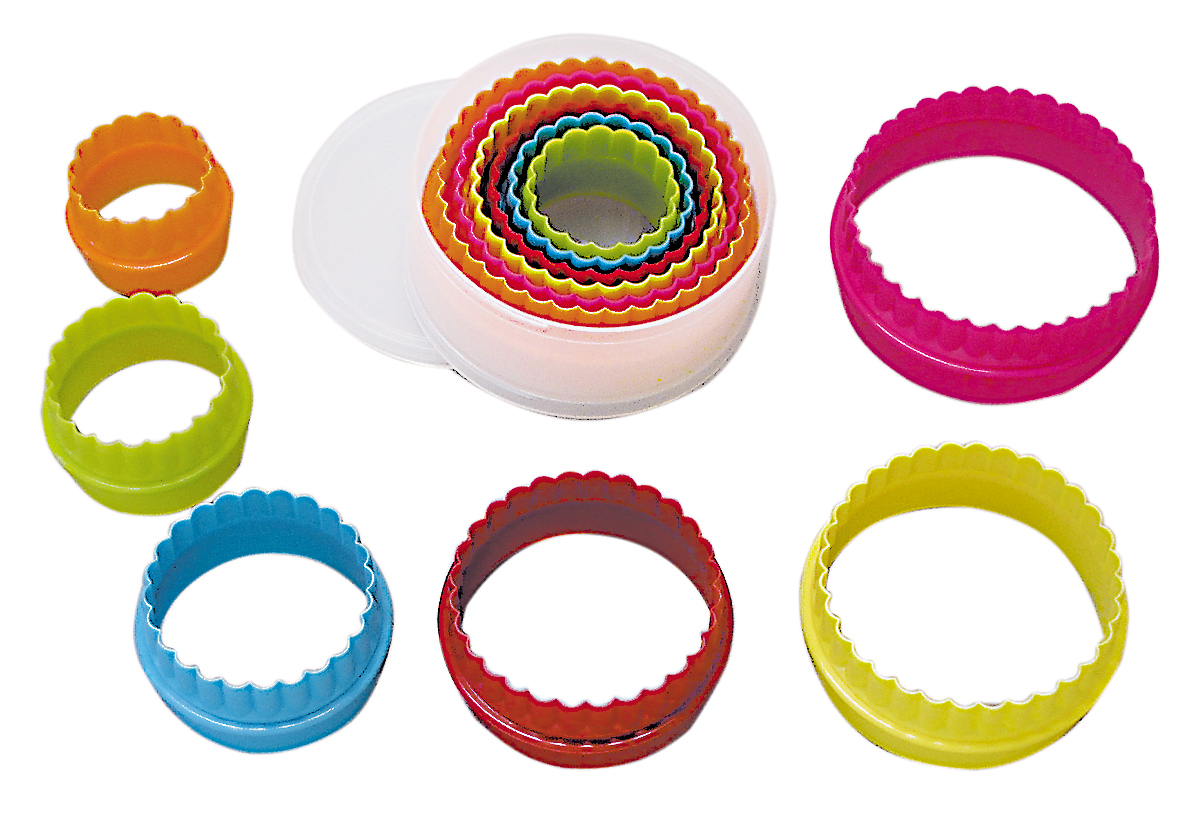 round Cake Decorating kit, 6 cutters from 4,8 to 9,9 cm