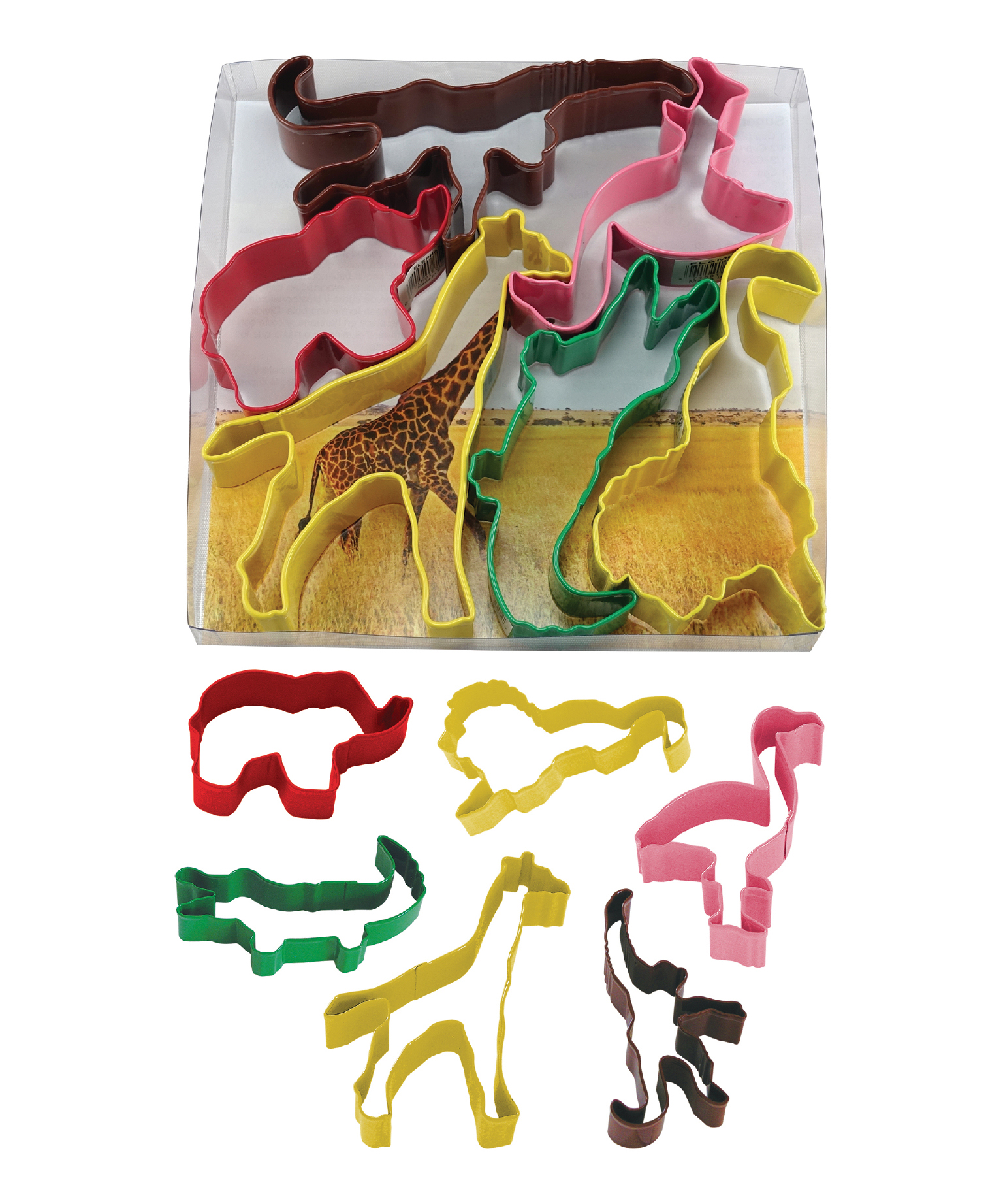 Safari Cake Decorating kit, 6 cutters from 9  to 12.7 cm