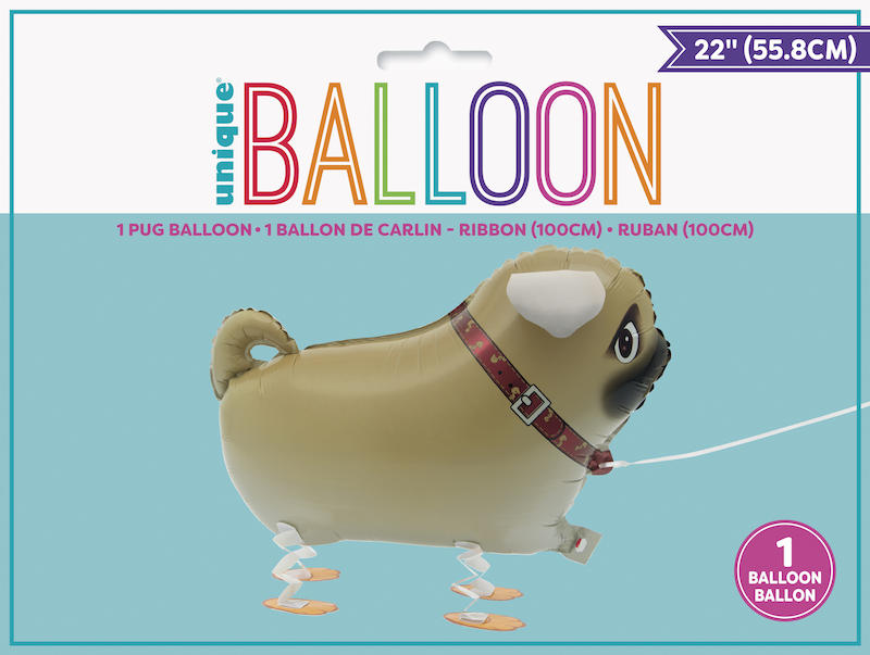 Dog PUGFoil Ballon 56cm, WALKING PET