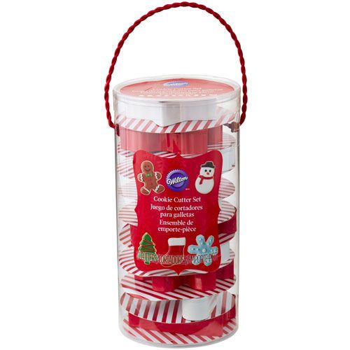 Wilton Cookie Cutter Set Holiday Tube Set/10
