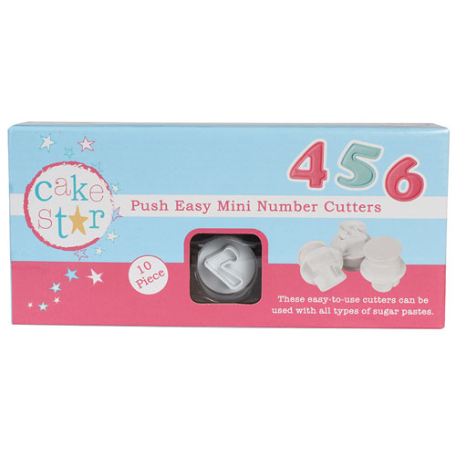 Cake Star Push Easy Cutters Mini Numbers Set/10 2 cm