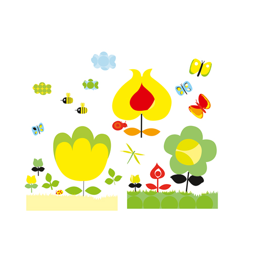 Wall stickers - Yellow flowers