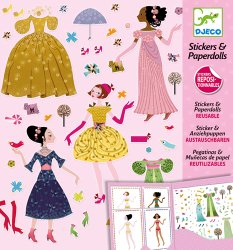 Stickers and Paper dolls - Dresses through the seasons