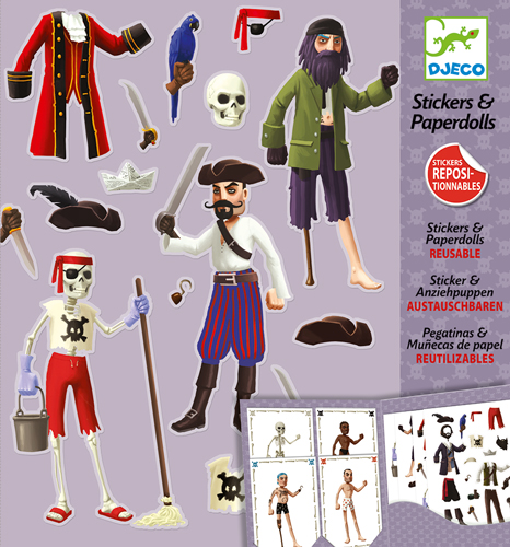 Djeco, Stickers & paperdolls Les pirates
