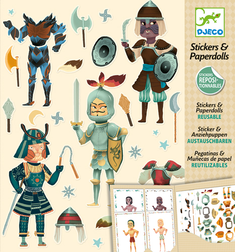 Stickers and Paper dolls - Knights