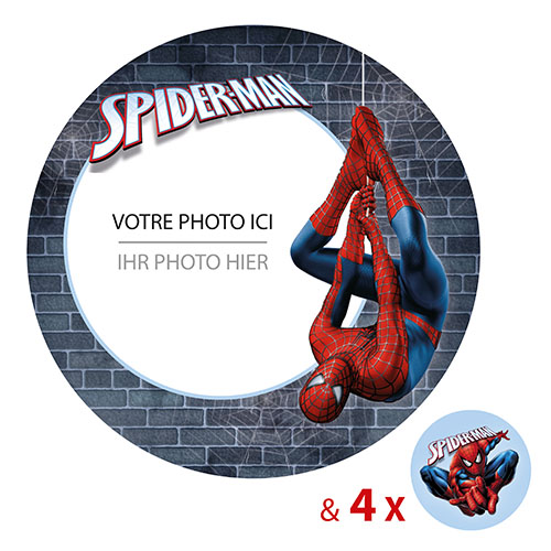 disque en sucre 20 cm  Spiderman personnalisable