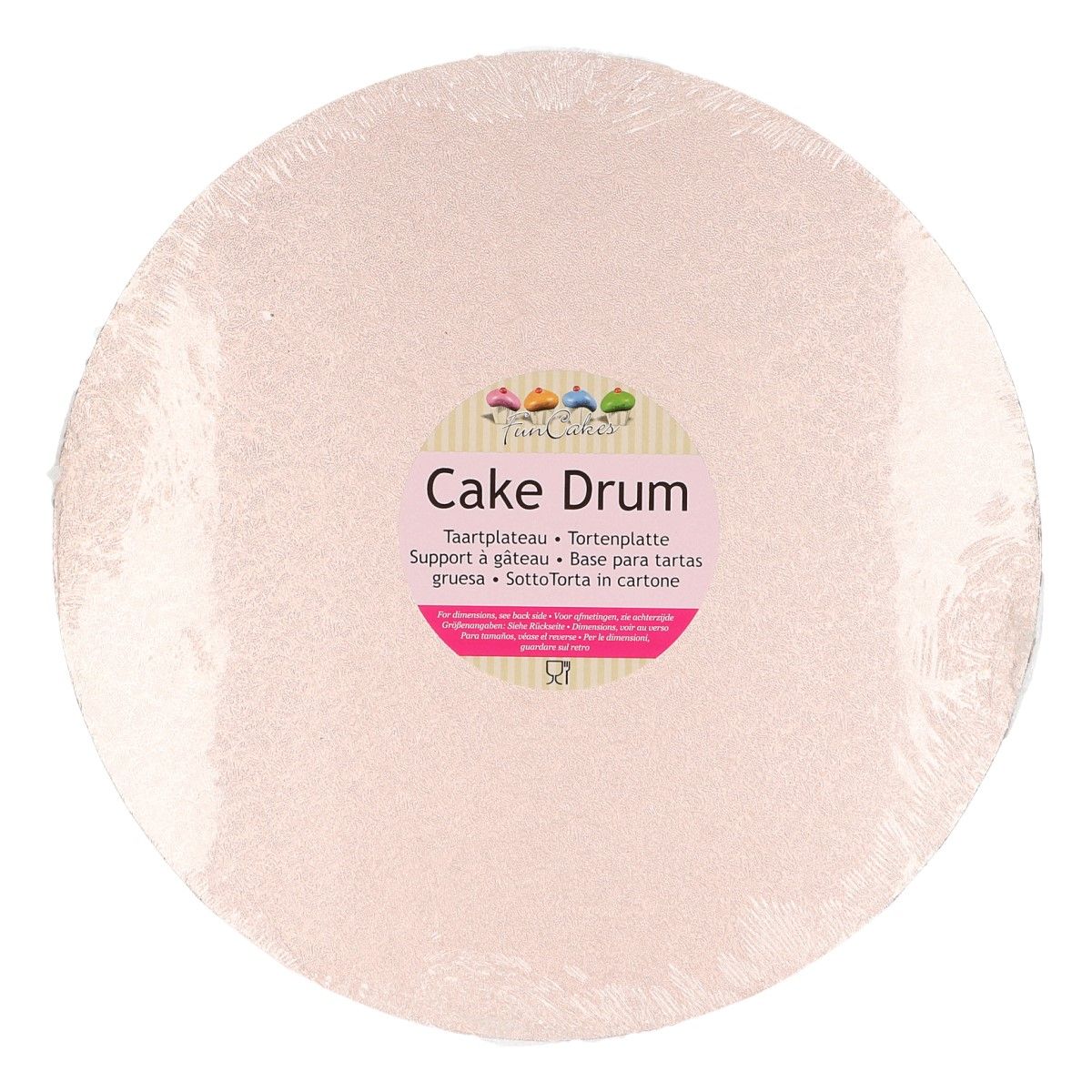 FunCakes Cake Drum Round Ø25cm -Rose Doré