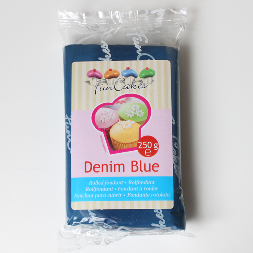 Pâte à sucre Funcakes Bleu Denim -250g-